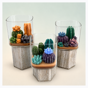 Succulent Garden Candles