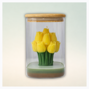 Yellow Tulip Bloom – Premium Candle