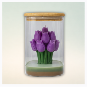 Purple Tulip Bloom – Premium Candle