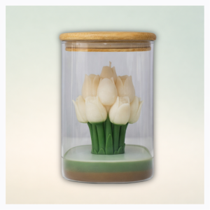 White Tulip Bloom – Premium Candle