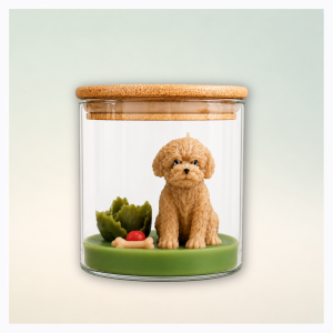 Teddy Bear Poodle Candle